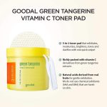 پد تونر ضدلک و روشن و شفاف کننده پوست ویتامین سی نارنگی سبز گودال Goodal