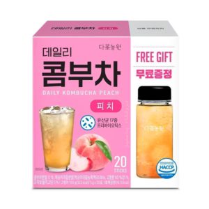 نوشیدنی کره ای روزانه چای کامبوجا هلو Daily Kombucha Peach