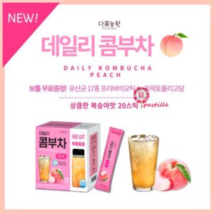 نوشیدنی کره ای روزانه چای کامبوجا هلو Daily Kombucha Peach